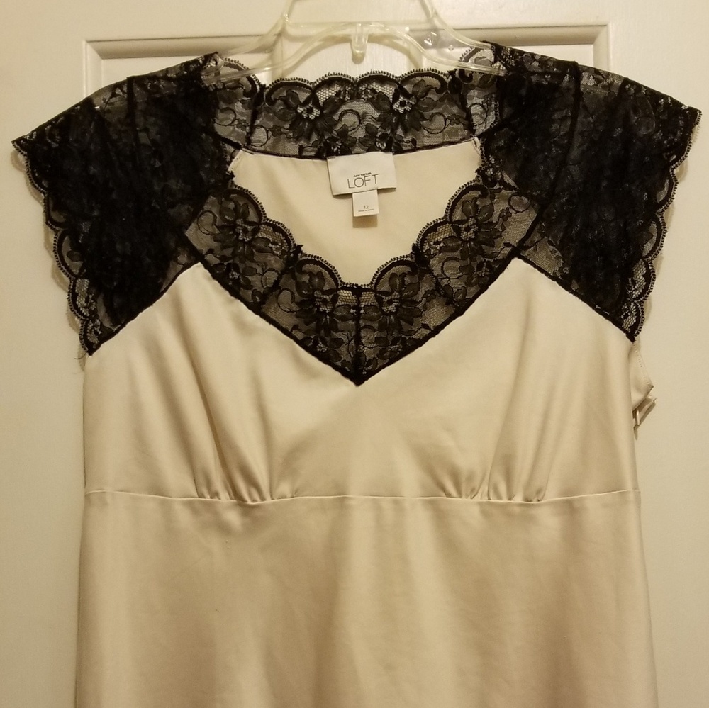 Loft black lace blouse